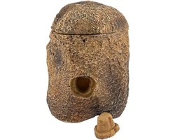 Cricket Voederbak - Insecten Voeder - Reptielen Voeden - Natuurlijke Rots Imitatie - 9 x 9 x 105 cm - Bruin