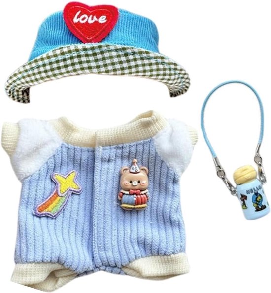 Poppenkleding Set - Outfit voor pop - Poppen aankleden - Specifiek voor 17 cm - 127 x 127 cm - Roze — afbeelding 3
