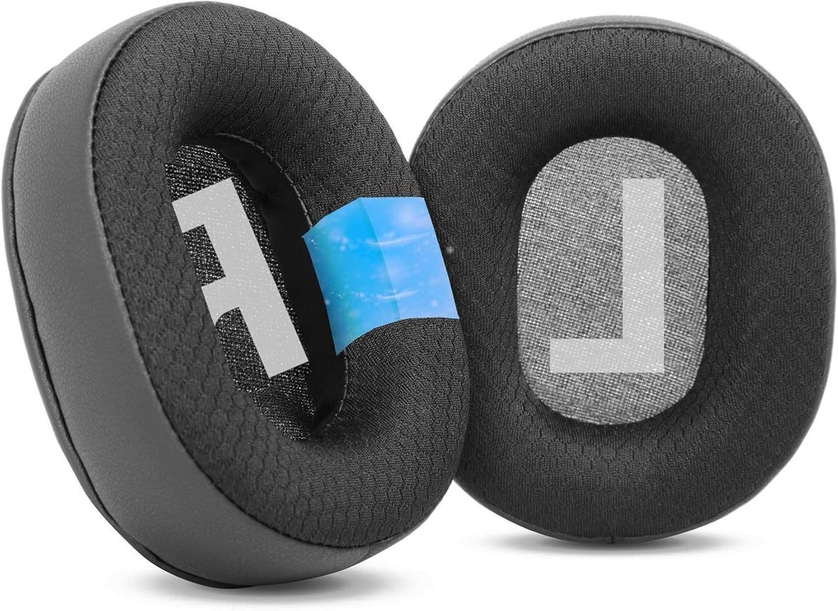 Vervangende Cooling Gel Oorkussens voor Hoofdtelefoons met Mesh Stof en Geluidsisolatie, Zwart - Geschikt voor HD5, HD9 en Eris HD10BT