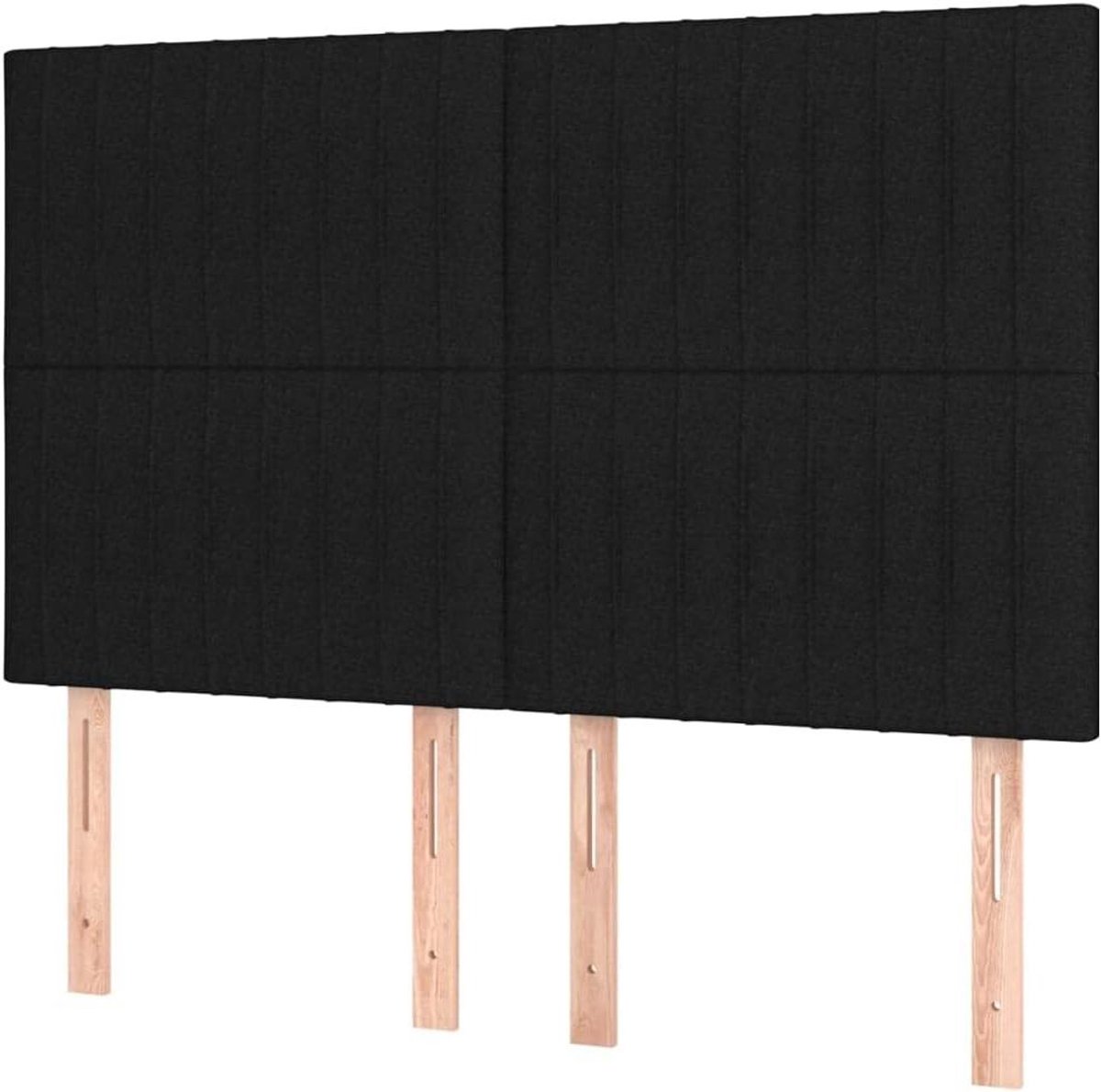 Hoofdbord Stof - Bed Decoratie - Comfortabel Lezen - Verstelbare Hoogte - 144 cm Breed - Zwart