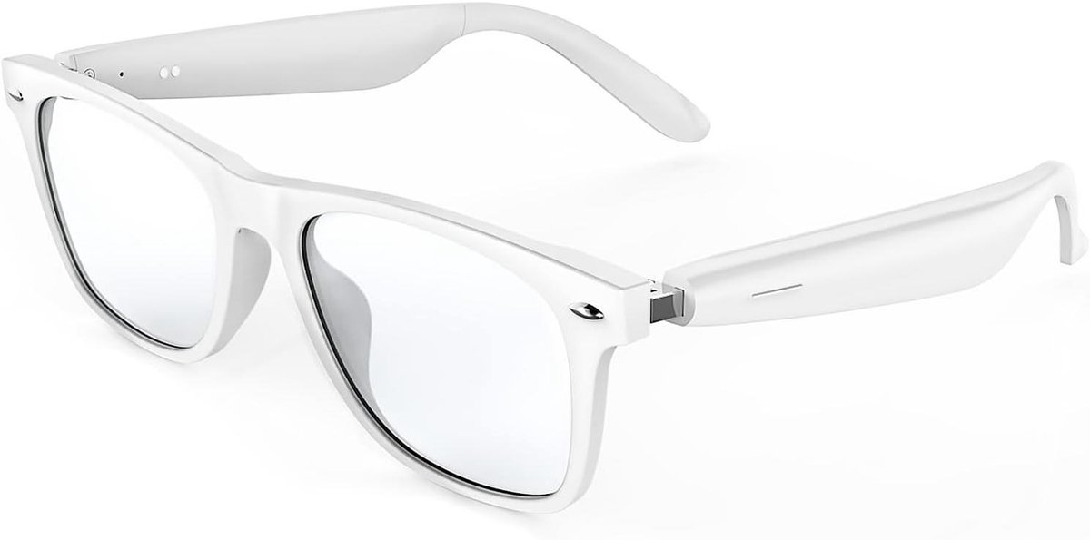 Smart Bril Koptelefoon - Audio Bril - Buiten Activiteiten - Open-Fit Geluid - Lichtgewicht - Wit