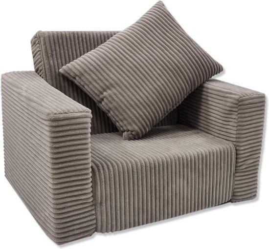 YOR® Kindersofa - Zitzak - Kinderstoel - Beige - 100cm x 50cm x 40cm — afbeelding 5