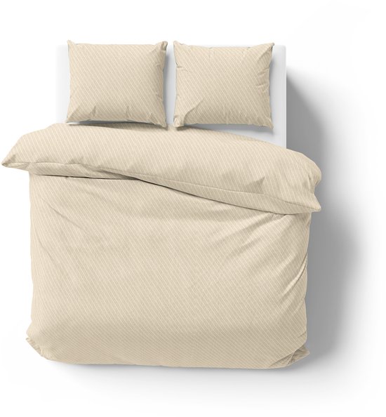 Dekbedovertrek 100% Katoen Premium - 240 x 220cm (Lits-jumeaux) - Jeans Beige van Merkloos — afbeelding 2