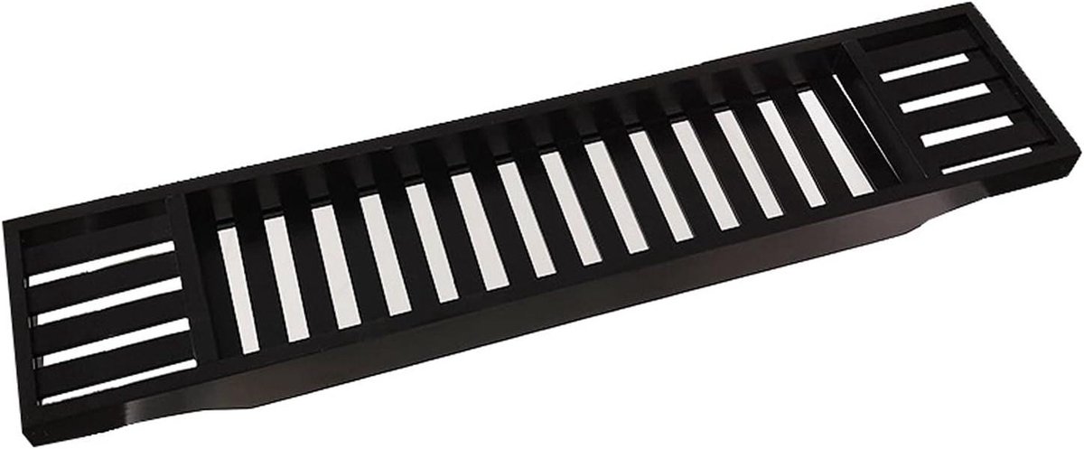 Badkuip Dienblad - Houten Plank - Ontspanning Thuis - Natuurlijk Bamboe - 70 cm Lengte - Zwart