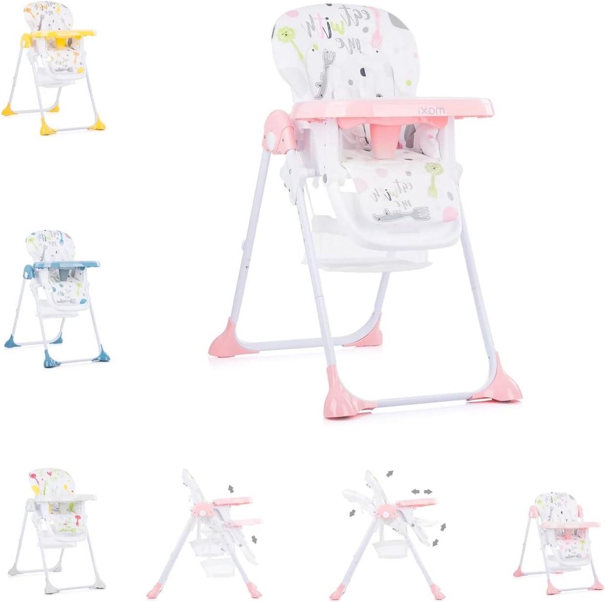 Kinderstoel Maxi - Eetstoel baby - Samen eten - In 6 standen verstelbaar - 95 x 54 x 107 cm