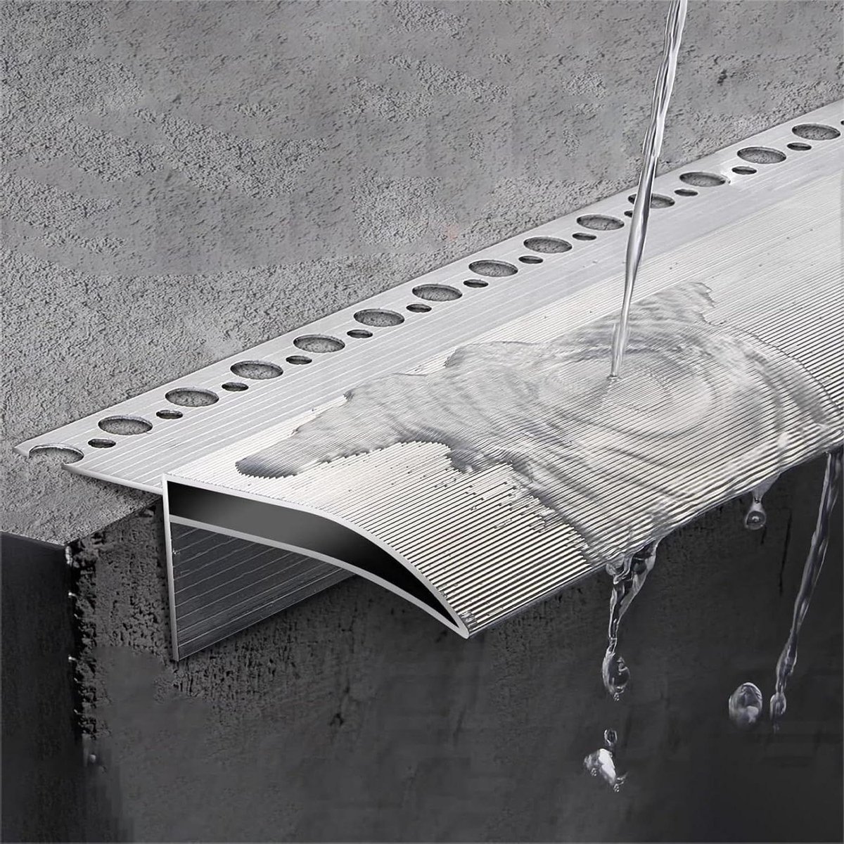 Drip Edge Profiel - Waterkering Rand - Gevel Beschermen - Aluminium Constructie - 2 stuks 170cm - Aluminiumkleur