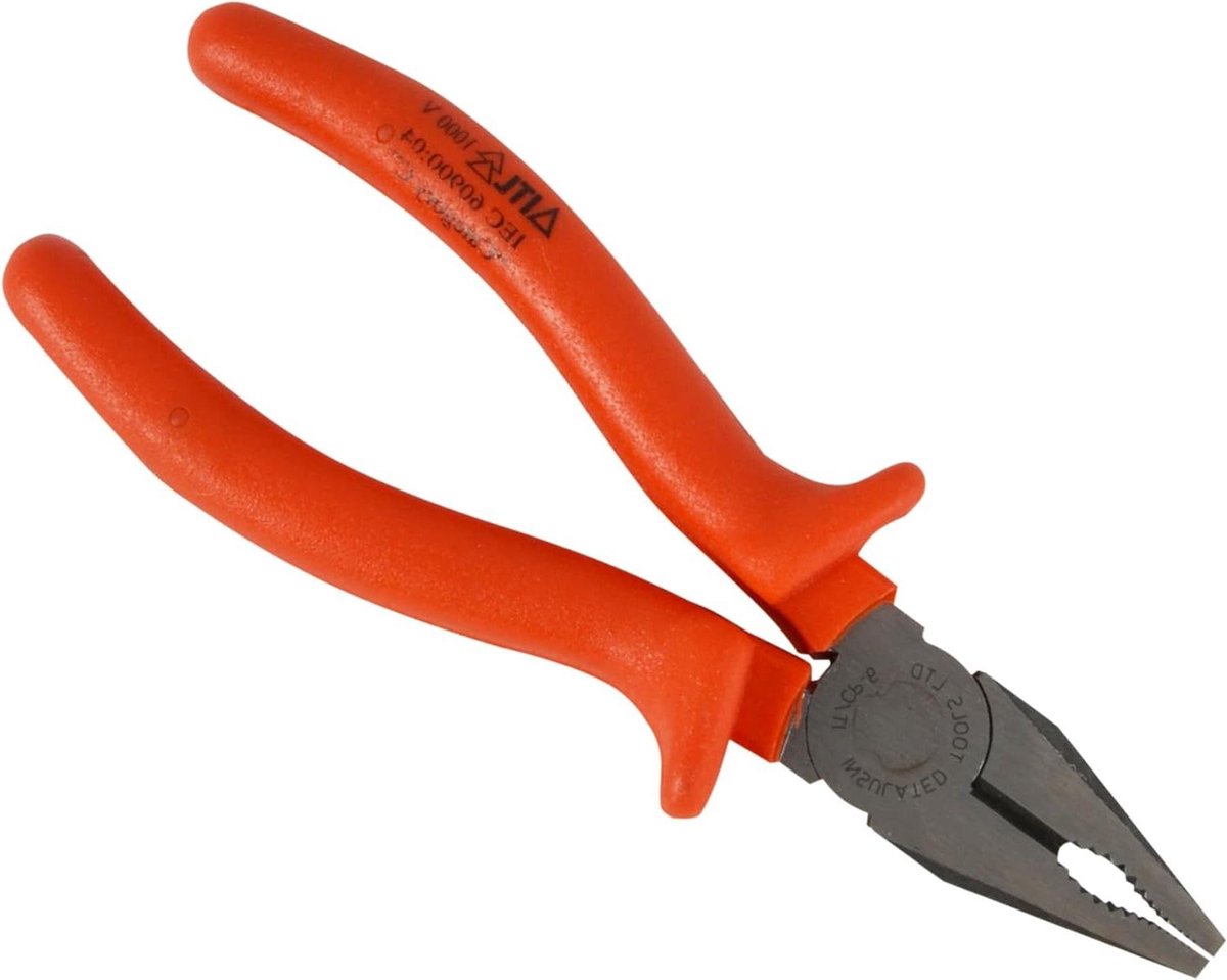 Combinatietang - Griptang - Veilig Klussen - Volledig Geïsoleerd - 6 inch - Oranje