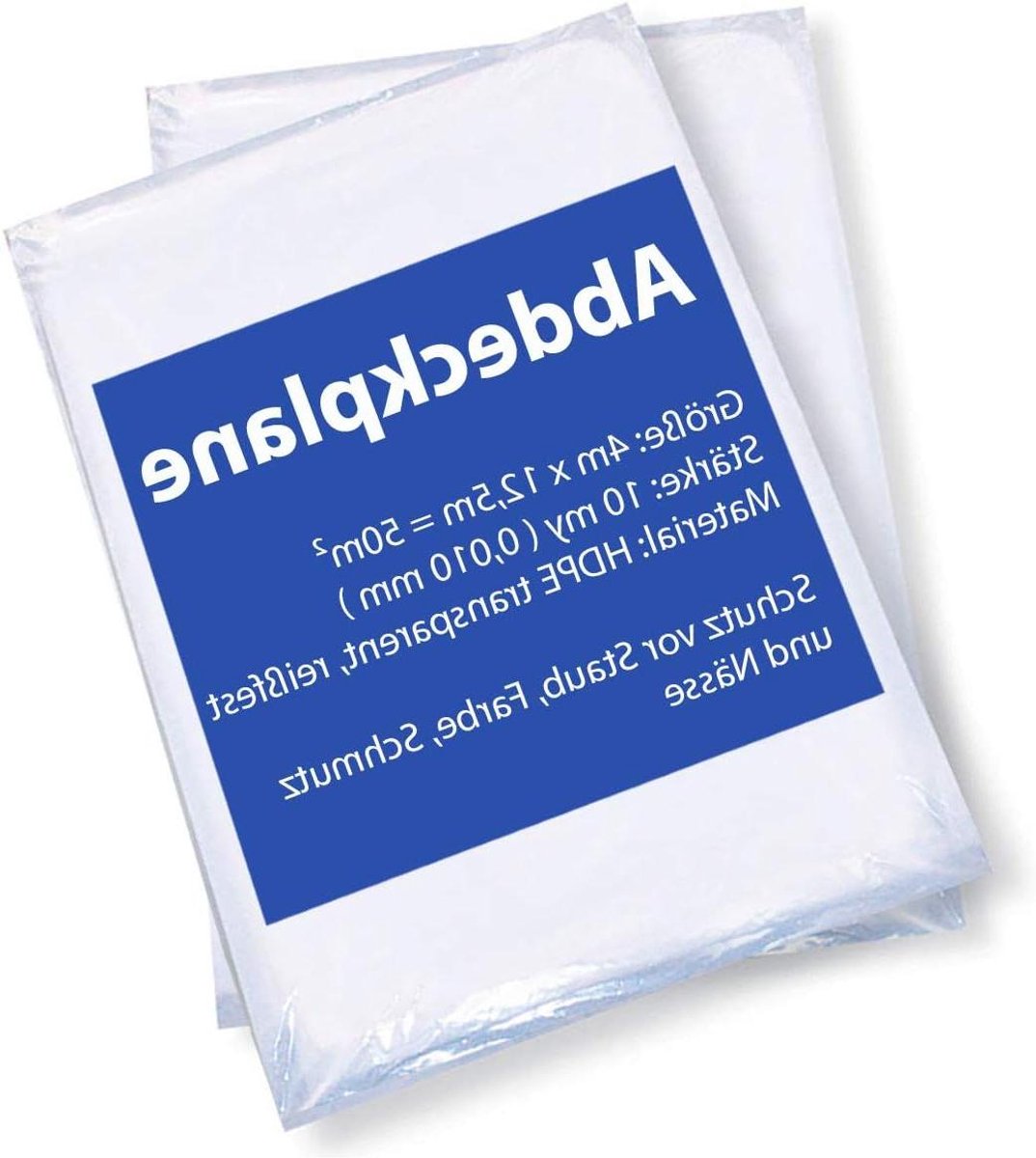 Bouwfolie Afdekzeil - Plastic Zeil - Klus Afdekken - Scheurvast HDPE - 4x125m 10my - Transparant