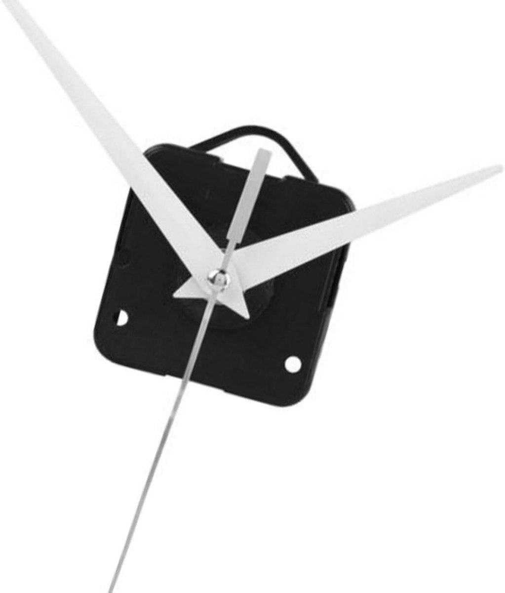 Uurwerk Mechanisme - Klok Onderdelen - Klok Reparatie - Stille Veegbeweging - 5.5cm Aslengte - Wit