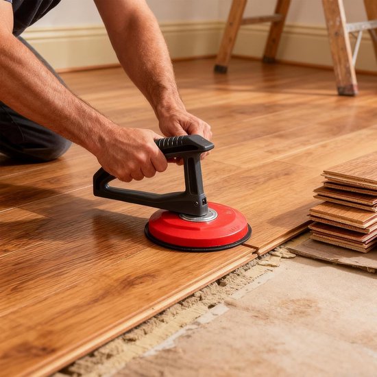 Gereedschap voor Vloernaden - Vloerherstel Kit - Vloeren Repareren - Krachtige Zuigkracht - 18 cm Hoog - Grijs — afbeelding 2