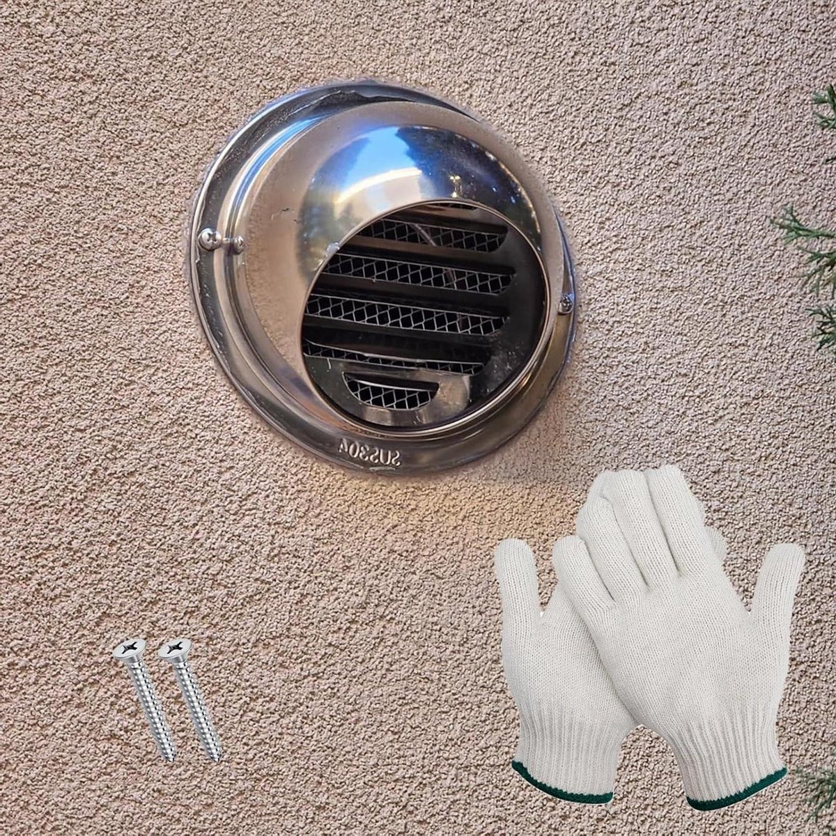Ventilatierooster - Afvoerluchtrooster - Luchtcirculatie Verbeteren - Roestvrijstaal 304 - 150 mm - Zilver