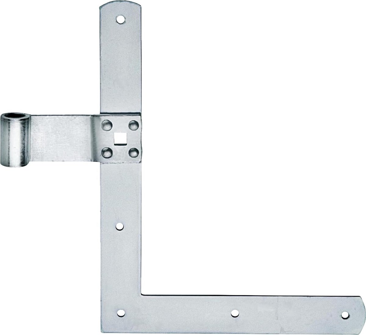 Vensterhoekband - Hoekband scharnier - Stabiele bevestiging - Verzinkt oppervlak - 250 x 200 mm - Blauw verzinkt