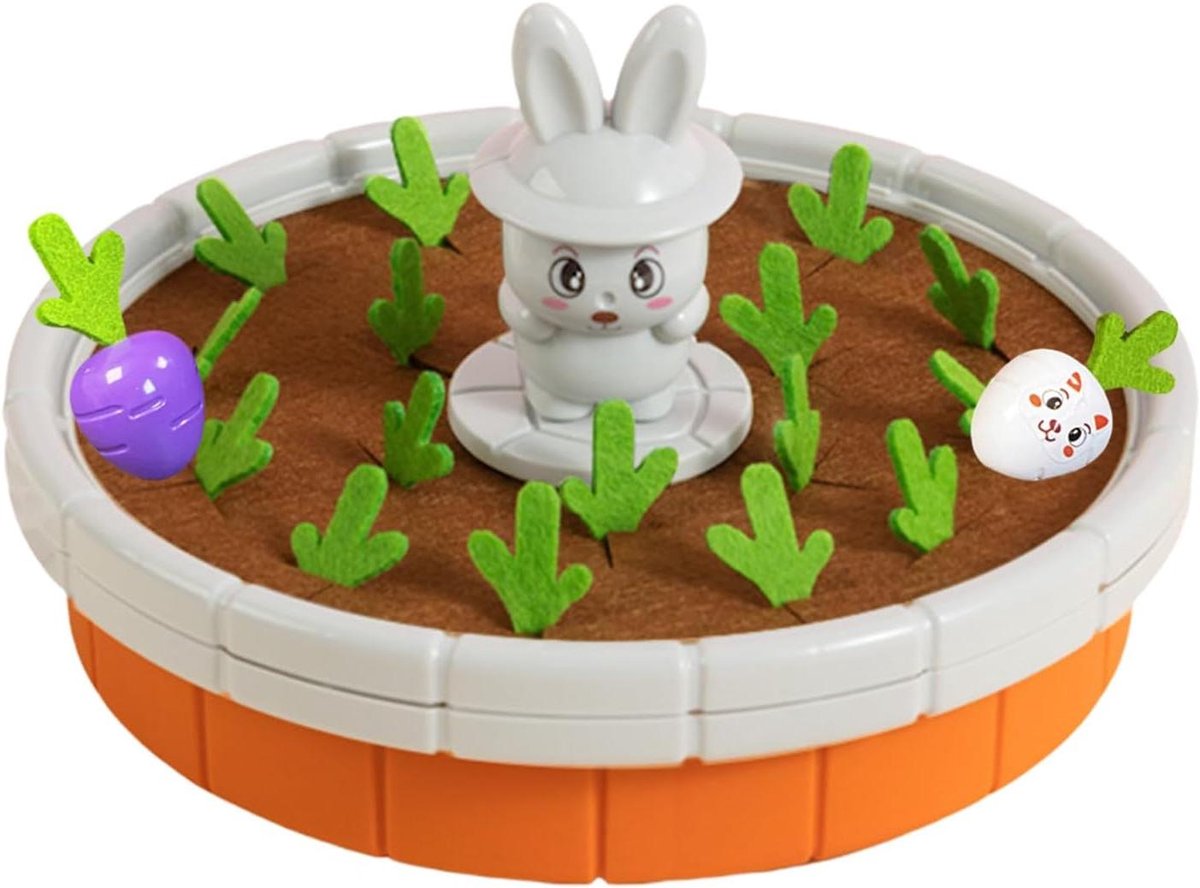 Radijs Sorteerspel - Logisch Denkspel - Vroeg Leren - Interactief Boerderij Concept - 22 x 19 x 6 cm - Oranje