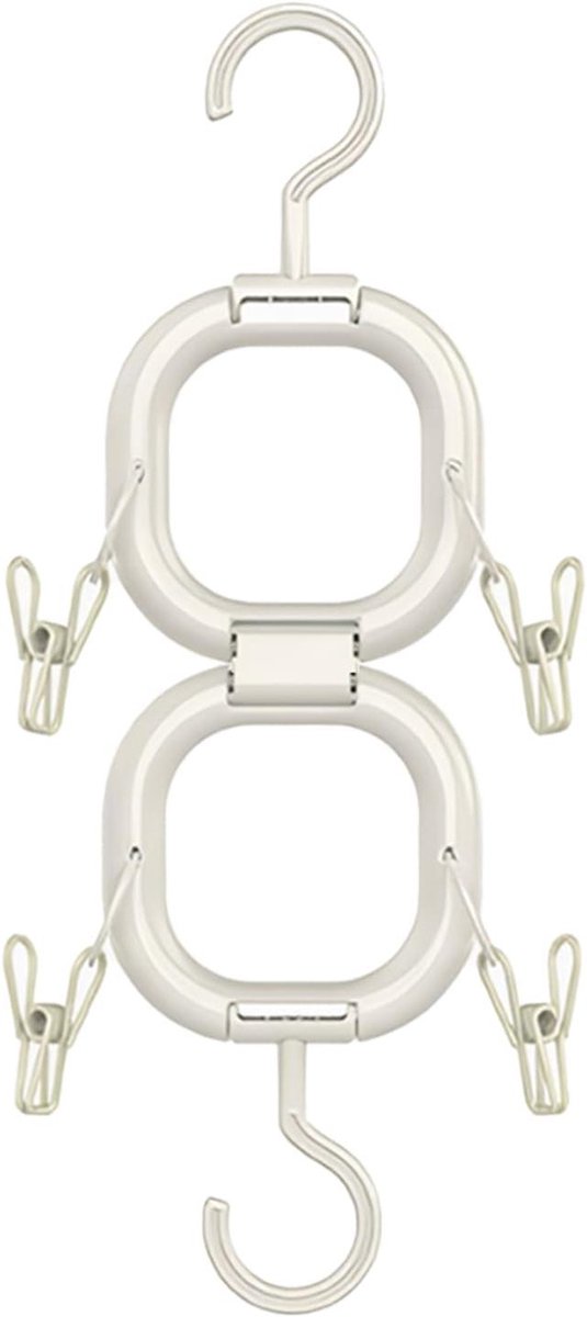 Hoeden organizer - Kap rek - Garderobe opruimen - 360 graden haken - 13.8L x 13.1B - Wit