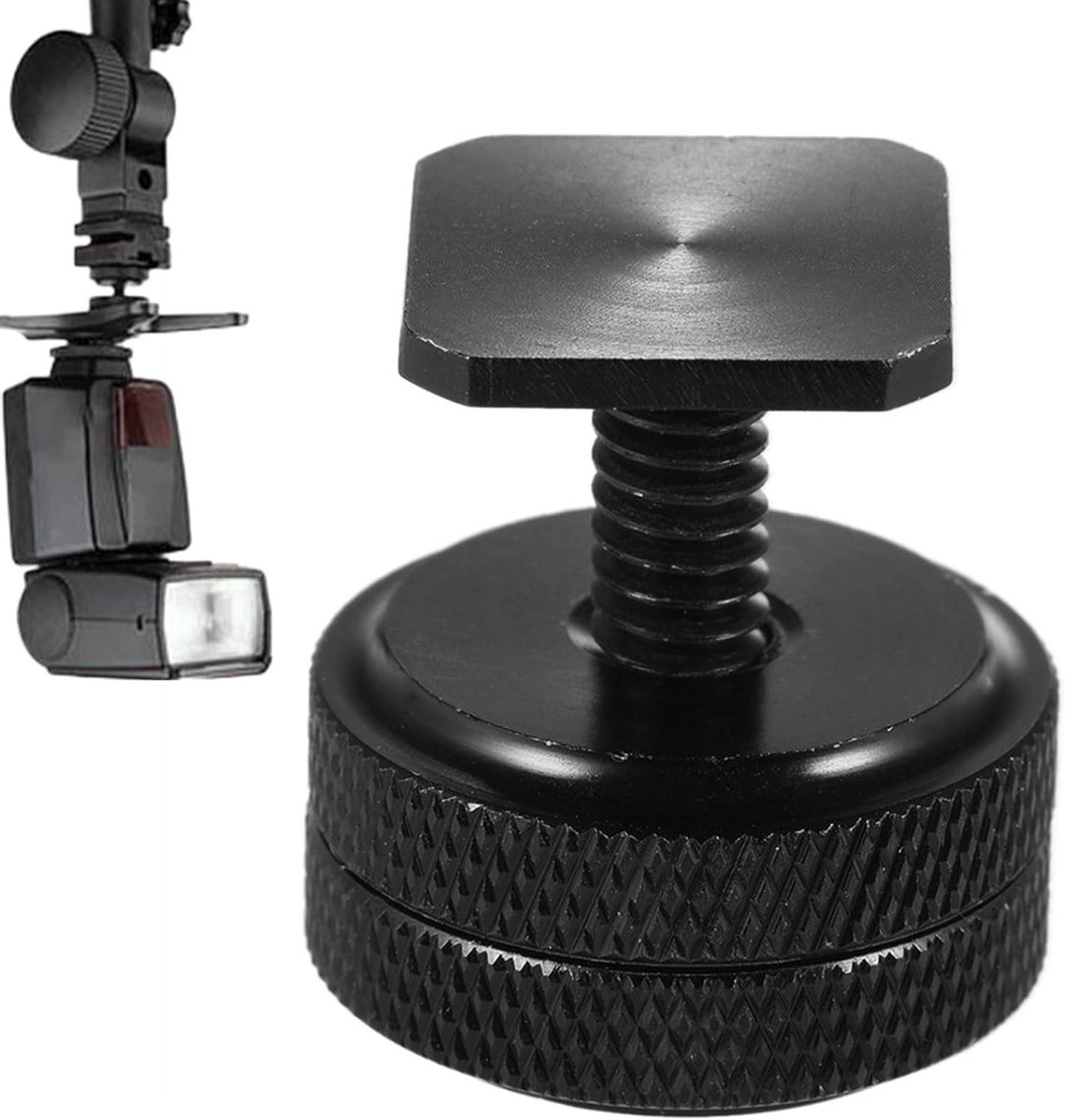 Camera Houder - Accessoire Mount - Fotografie Uitbreiding - Dubbele 1/4 Schroef - 3.3 x 3.3 cm - Zwart