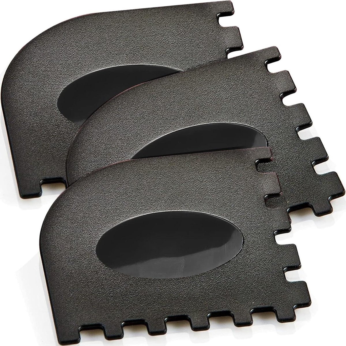 Grill Pan Schraper - Bakplaat Schraper - Grill Reinigen - Vaatwasmachinebestendig - 3 Stuks - Zwart