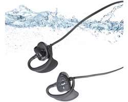 Allecto - Waterdichte Zwemkoptelefoon - Draadloze Bluetooth 5.0 - Onderwater MP3 Speler - Zwart - Sportkoptelefoon - Geschikt voor zwemmen - Draadloo