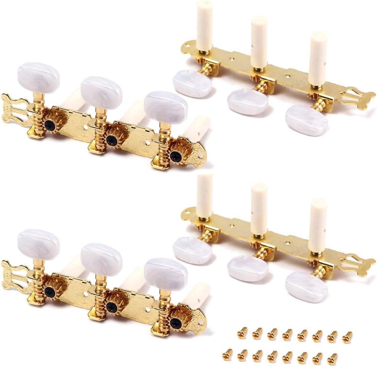 Set van 4 Mechanische Stemknoppen voor Klassieke Gitaar met 16 Montage Schroeven
