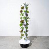 Lumegro Ecotower Set complete Hydrocultuur kweeksysteem, 11 lagen 44 planten. Verticale moestuin met regelbare pomp, kweekpluggen (50st) en2 sets voeding A+B XXL en extra houder (20).