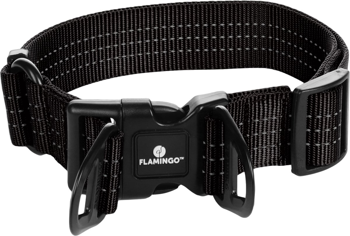 Flamingo Zorba - Halsband Honden - Halsband Zorba Zwart Xl 55-75cm 38mm - 1st - 134065 - 1st