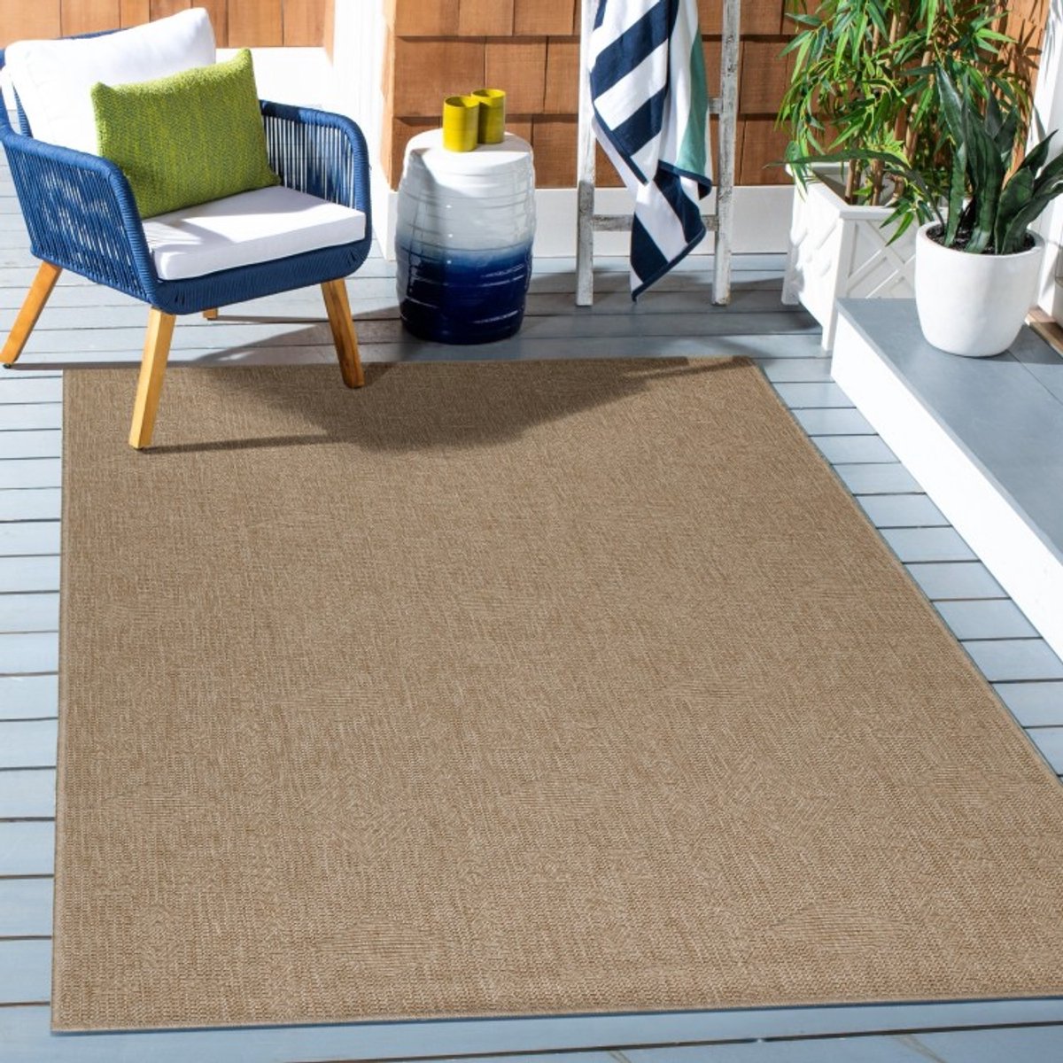 TapisTrend Buiten- en terraskleden Beige 80x250 cm Binnen- en buitenkleed, vintage stijl, polypropyleen materiaal, voor de keuken, foto 2