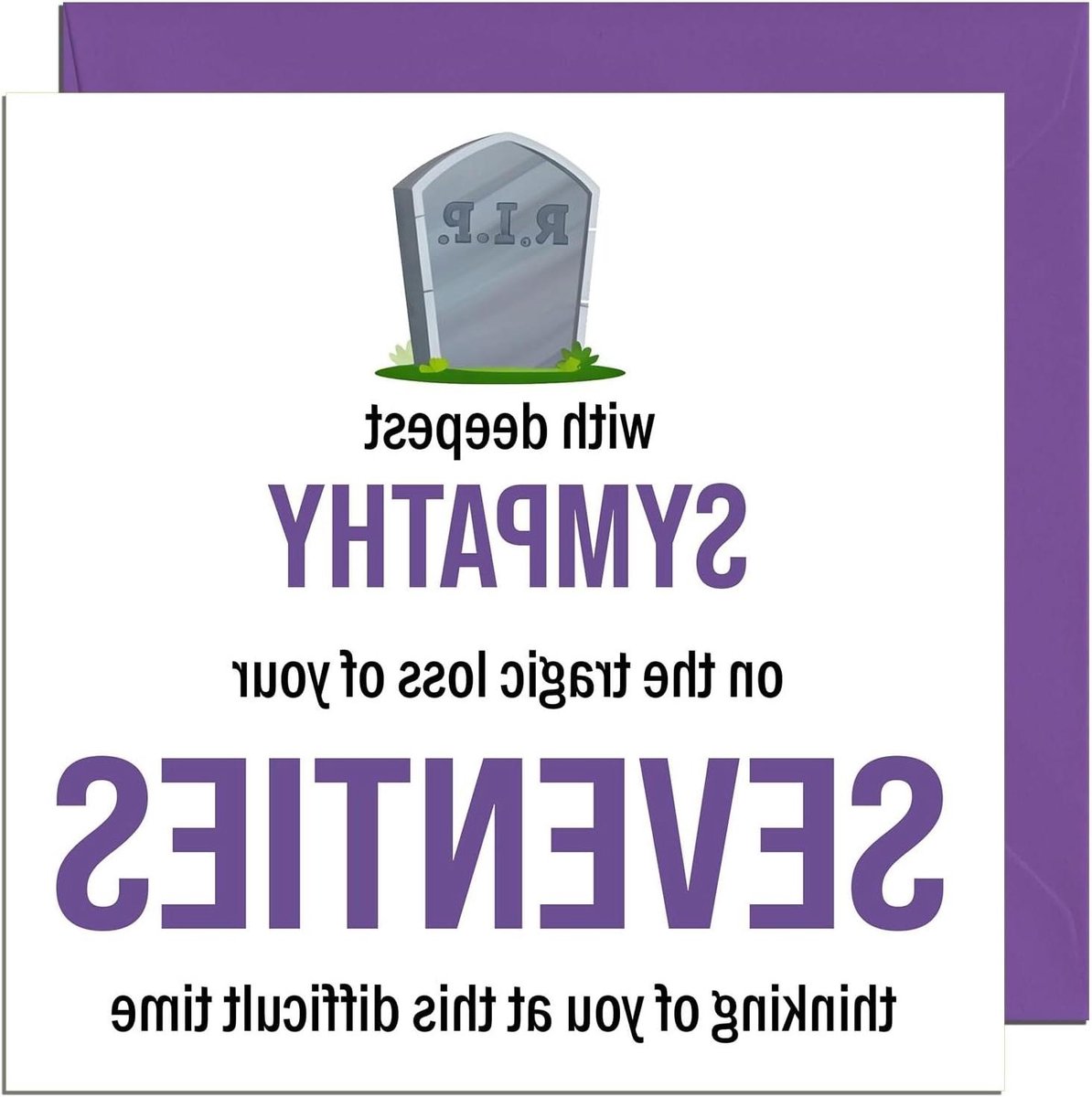 Verjaardagskaart 80 jaar - Grappige kaart Humor - Verjaardag vieren - Gedrukt in Engeland - 145 x 145 mm - Wit