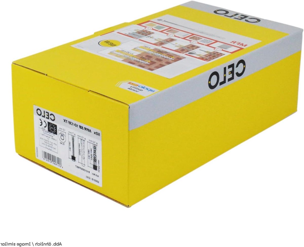 Nylon Pluggen - Bevestigingspluggen Multimateriaal - Stevig Bevestigen - Verzinkte Schroefdraad - 10 x 135 mm - Metaal