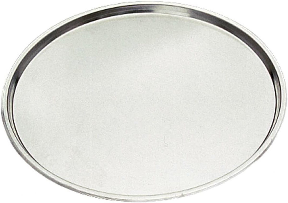 Pizzablik Rond - Bakplaat Metaal - Zelf Pizza Bakken - Hoogglans Afwerking - Maat L - Wit