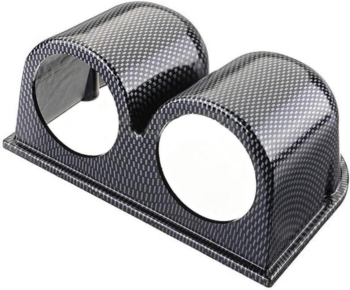 Meter Pod Holder - Gauge Pod - Dashboard Monteren - Dubbel Gat Ontwerp - 52 mm - Carbon Fiber