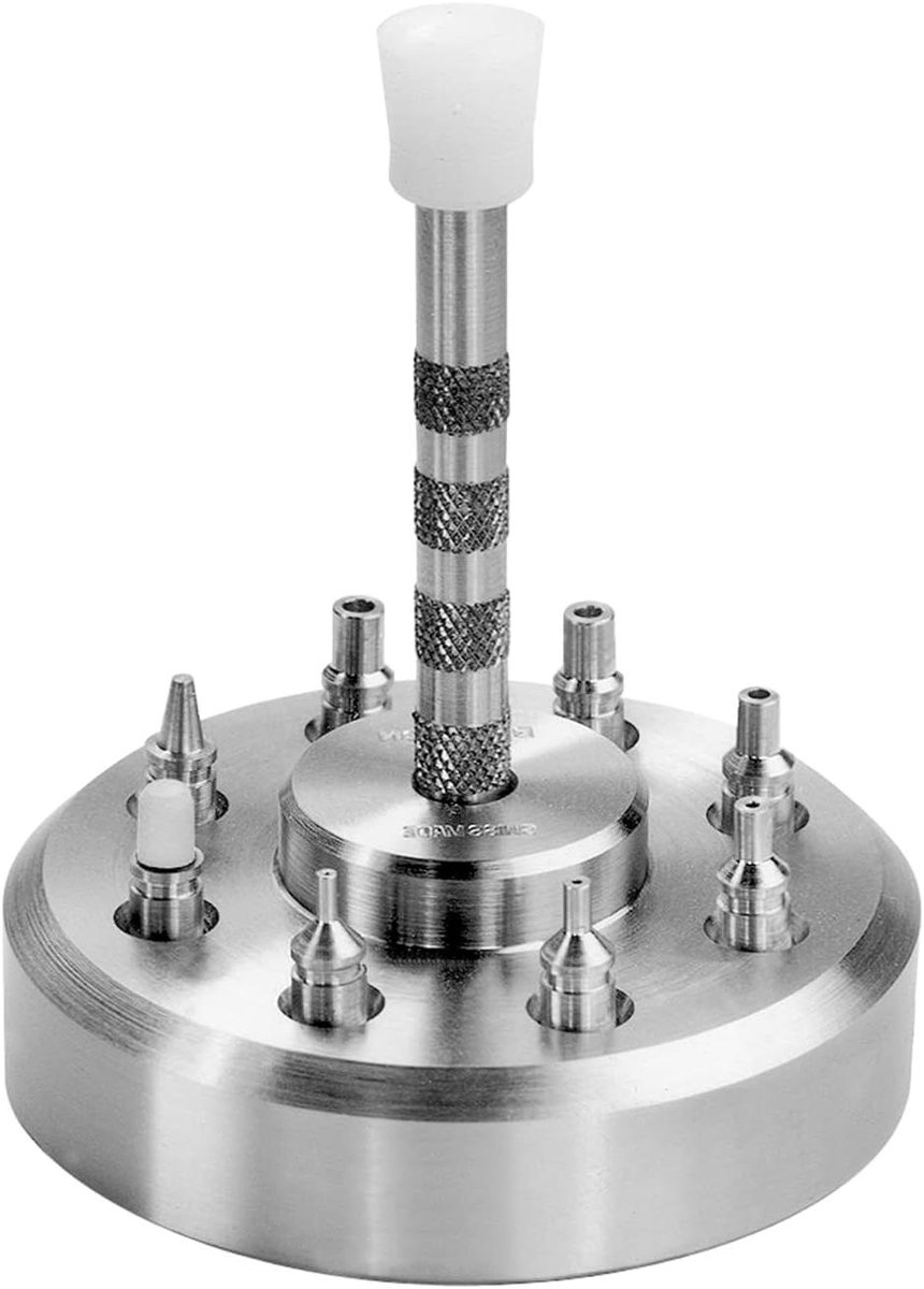Horloge Hand Opzet Tool - Horloge Reparatie Kit - Horloge Wijzers Monteren - Met 8 Opzetstukken - 50 mm Basis