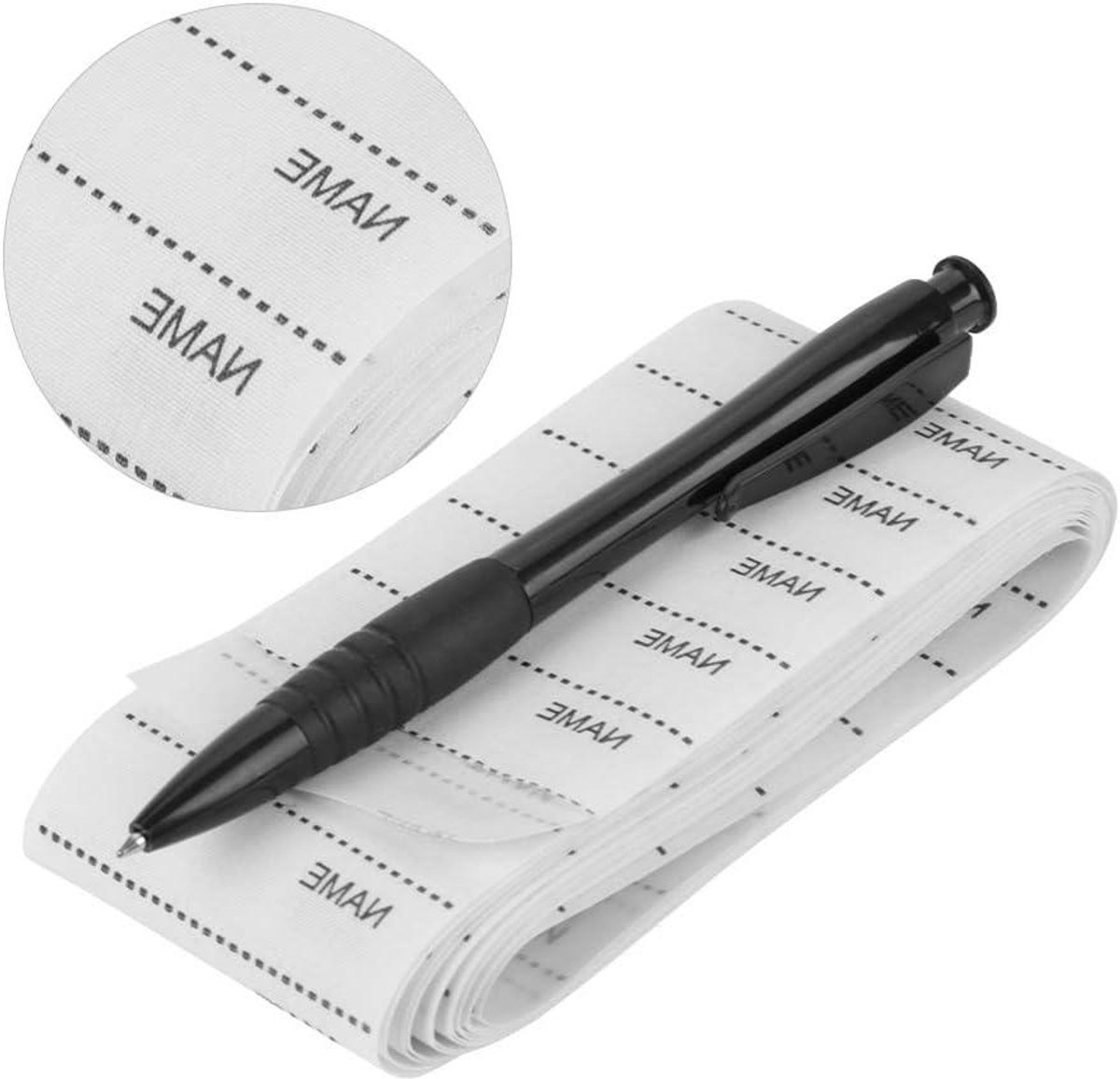Naamlabels Kleding - Kledingstickers Labels - Bezittingen Identificeren - Opstrijkbaar Naaibaar - 55 x 16 cm - Wit