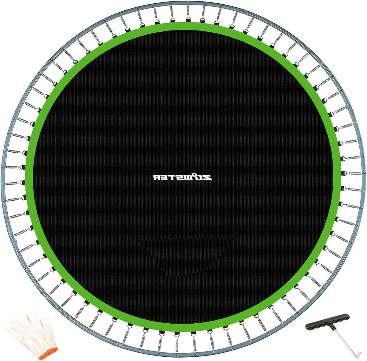 Trampoline Springmat Vervanging - Trampoline Mat - Veilig Springen - 8 Rijen Zware Stiksels - 150 Inch Breed - Zwart Groen