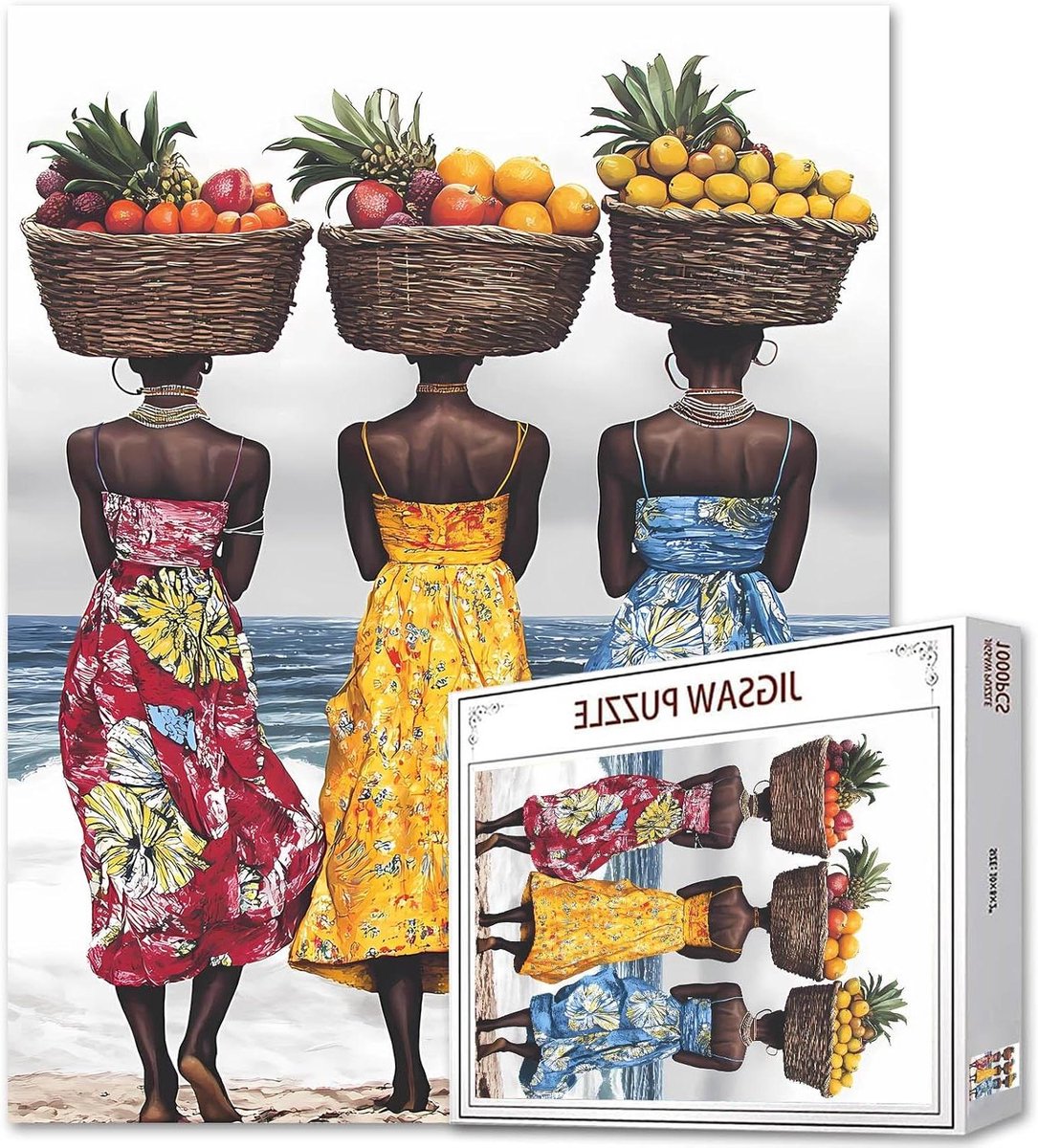 Legpuzzel Afrikaanse Vrouw - Puzzel Volwassenen - Ontspanning Thuis - Nauwkeurig Gesneden Delen - 50 x 70 cm - Artwork-22
