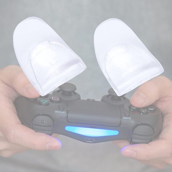 Trigger Extenders - Knop Verlengstukken - Verbeteren Gameplay - Antislip Ontwerp - 2 stuks - Transparant — afbeelding 2