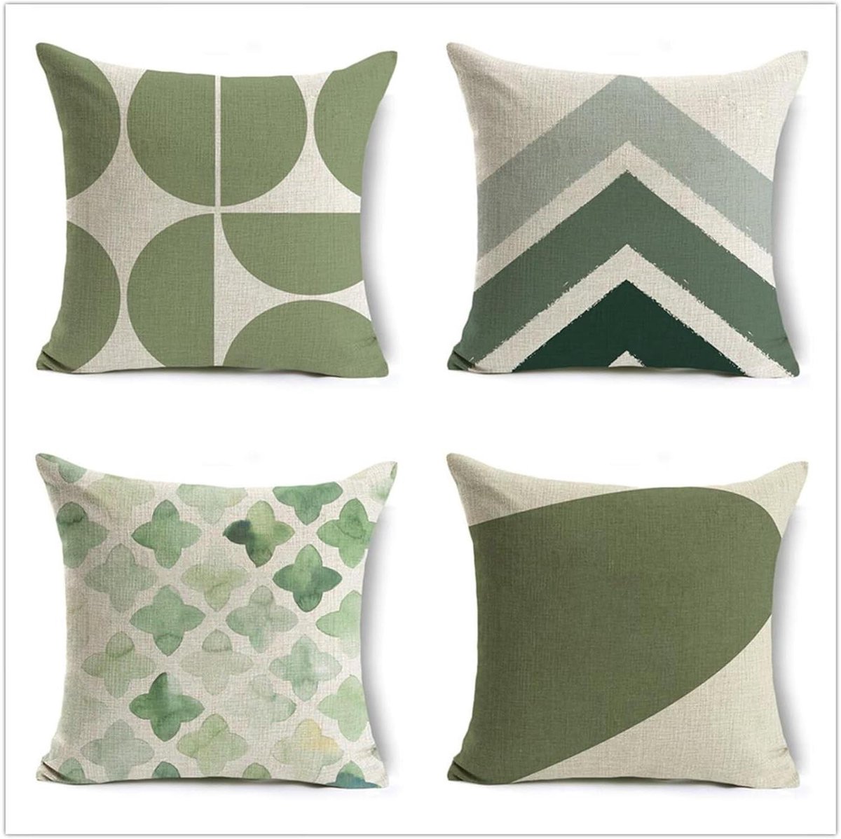 Lente kussenhoezen - Decoratieve kussens Bankkussens - Woonkamer Decoratie - Zachte korte pluche - 50 x 50 cm - Groen