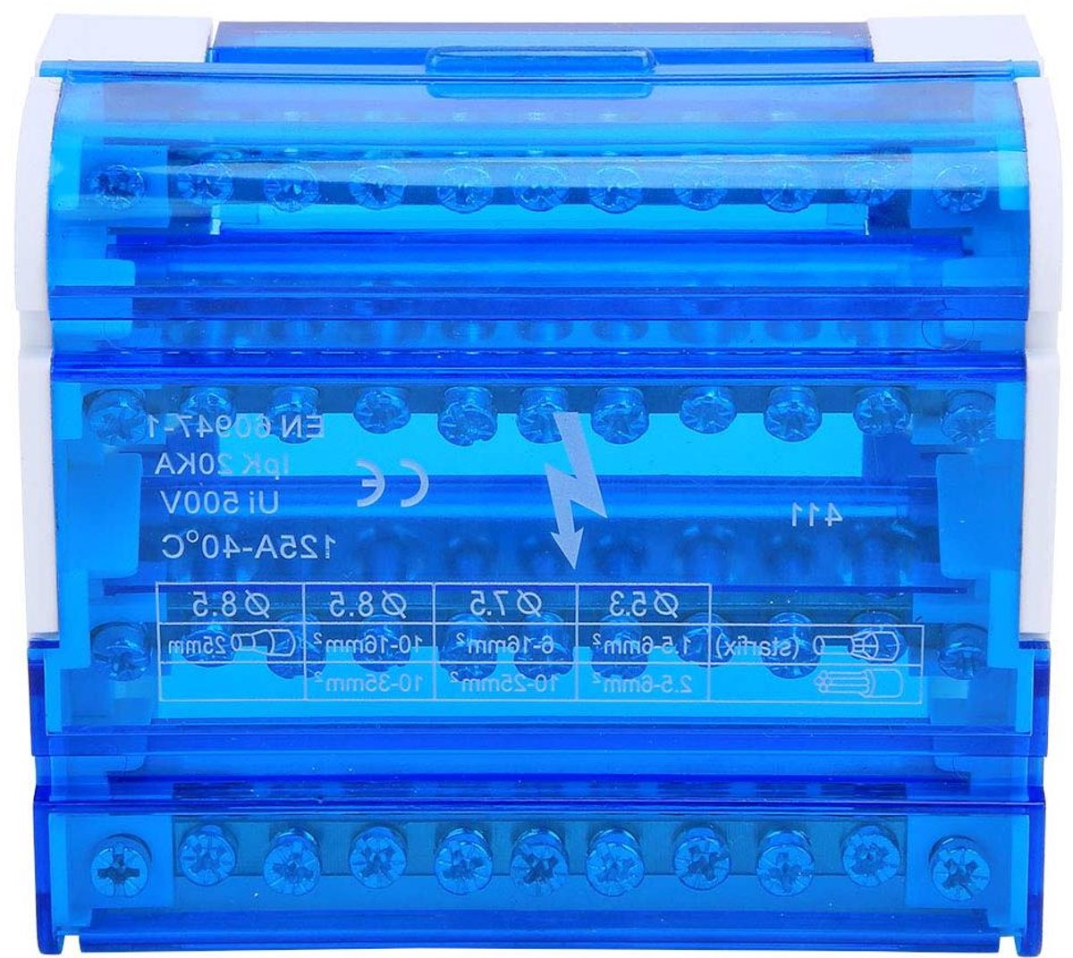 Verdeelkast Klemmen - Aansluitdoos Stroom - Elektrische Installaties - DIN-rail Montage - 100 x 90 x 50 mm - Populair