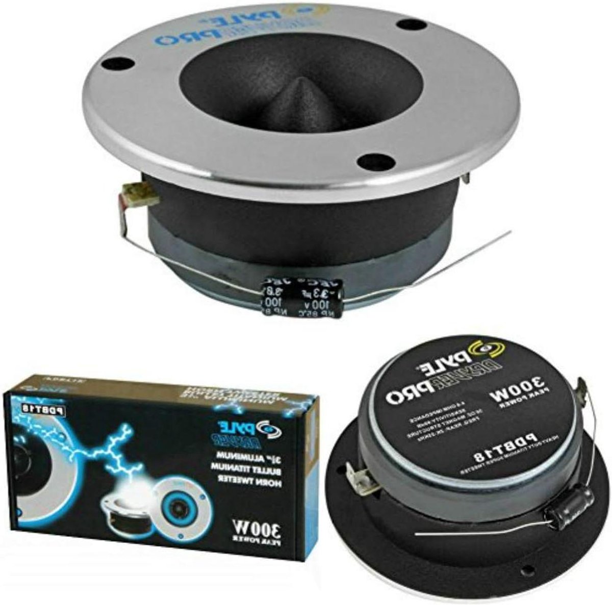 Super Tweeters - Luidsprekers Auto - Auto Geluid Verbeteren - Aluminium Membraan - 960 cm Diameter - Zwart