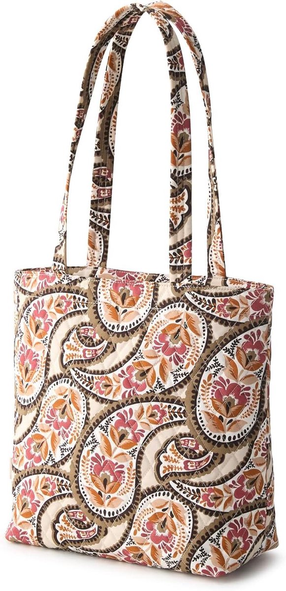 Katoenen Tote Tas - Strandtas Handtas - Dagelijks Gebruik - Met Rits Afsluitbaar - Kleine Maat - Gekleurd