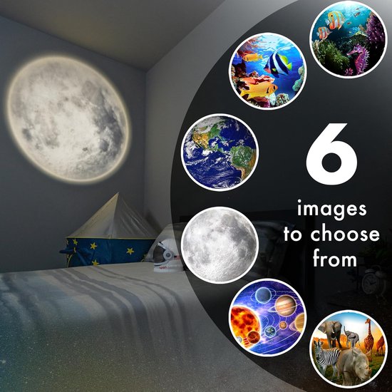 Nachtlamp Projector - Sterrenhemel Lamp - Kinderslaapkamer Decoratie - Automatische Schemering-aan - 3 voet projectie - Groen/Blauw — afbeelding 5