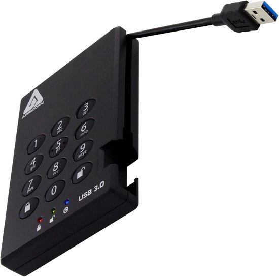 Externe Harde Schijf - Draagbare Opslag - Veilige Data Opslag - Hardware Encryptie - 500GB - Zwart — afbeelding 2
