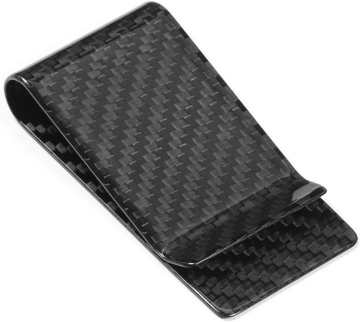 Universele Carbon Fiber Money Clip voor Creditcards en Visitekaartjes - Stijlvolle en Functionele Portemonnee