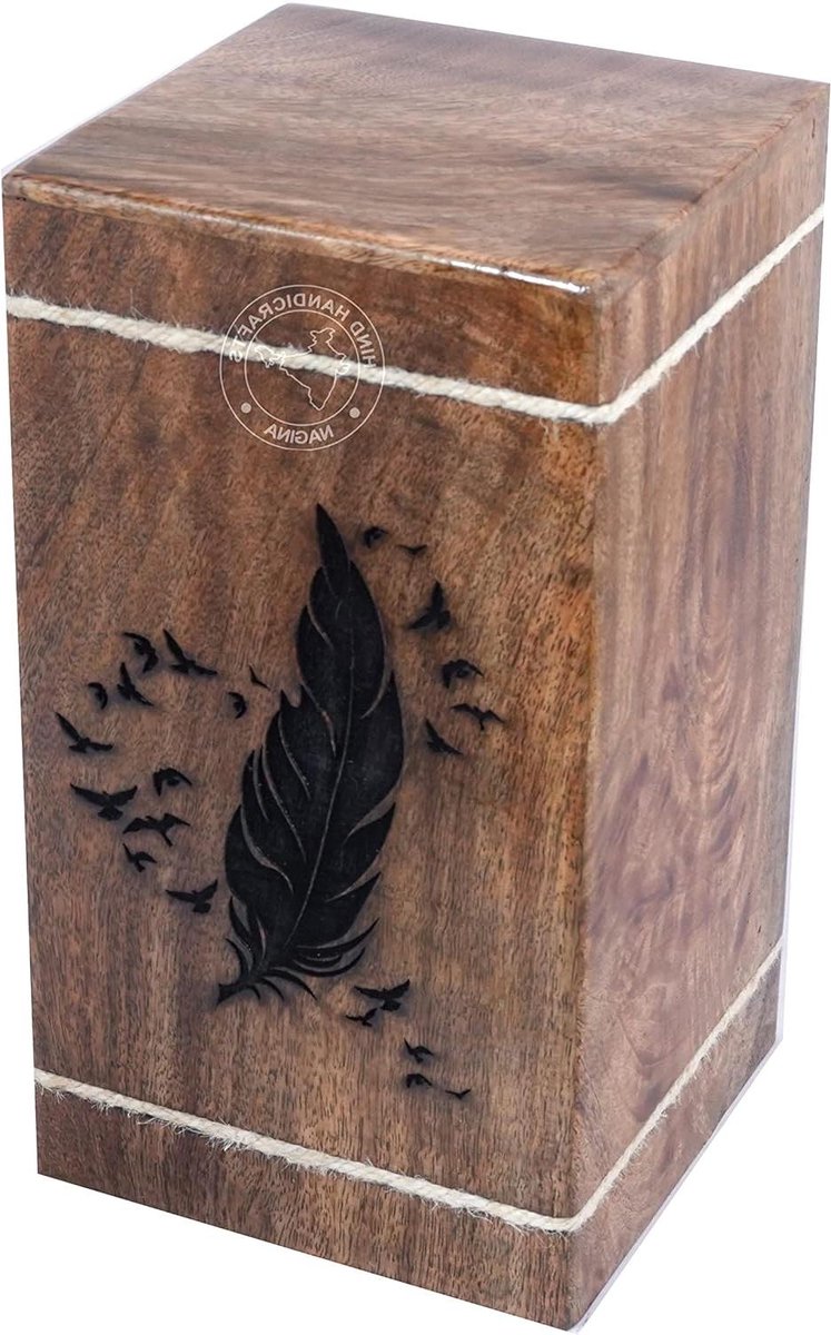 Crematie Urn Hout - As Urn Begrafenis Urn - Herdenking As - Handgemaakt Palissander - 250 Kubieke Inch