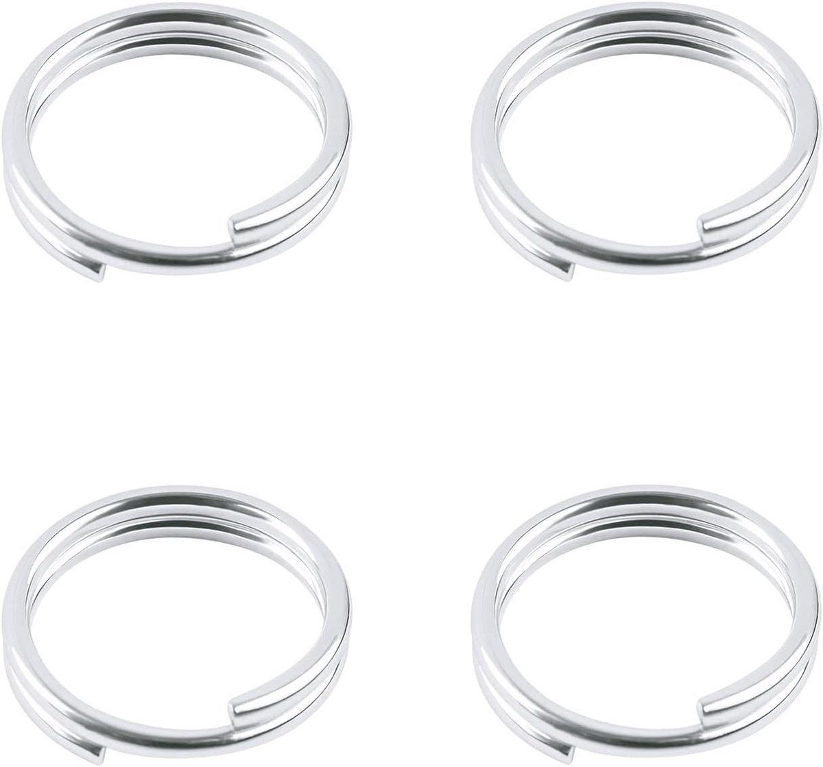 Mini Jump Rings 6mm - 4 Stuks Kleine Splitringen van 925 Sterling Zilver voor Sieraden Maken en DIY Creaties