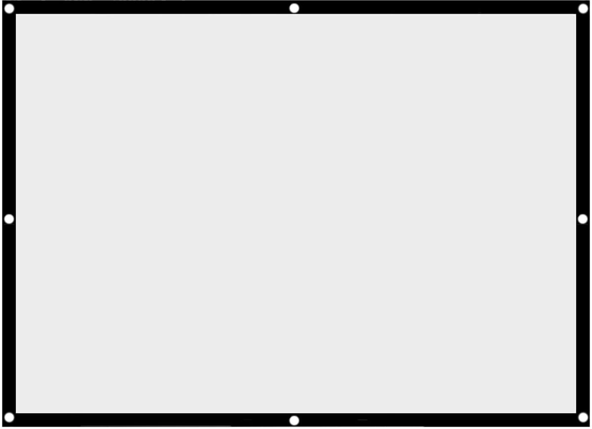 aladdien - Portable Projection Screen - Projectiescherm 100 Inch - Vouwbaar en Kreukvrij - Wit - Perfect voor Buitenfilms - Geschikt voor Kamperen e..