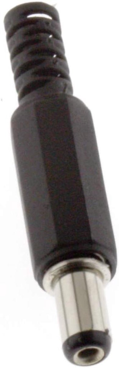 DC Adapterstekker Set - DC Connector Soldeer - Verlichting Aansluiten - Soldeeraansluiting - 55 x 21 mm - Zwart