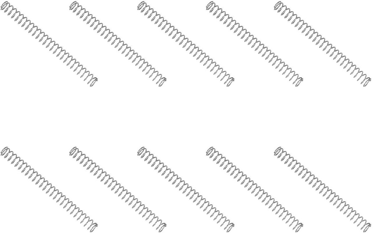 Drukveer Roestvrij Staal - Compressieveer Trekveer - Reparaties Doe-het-zelf - 304 Roestvrij Staal - 4.5mm x 50mm - Zilverkleurig