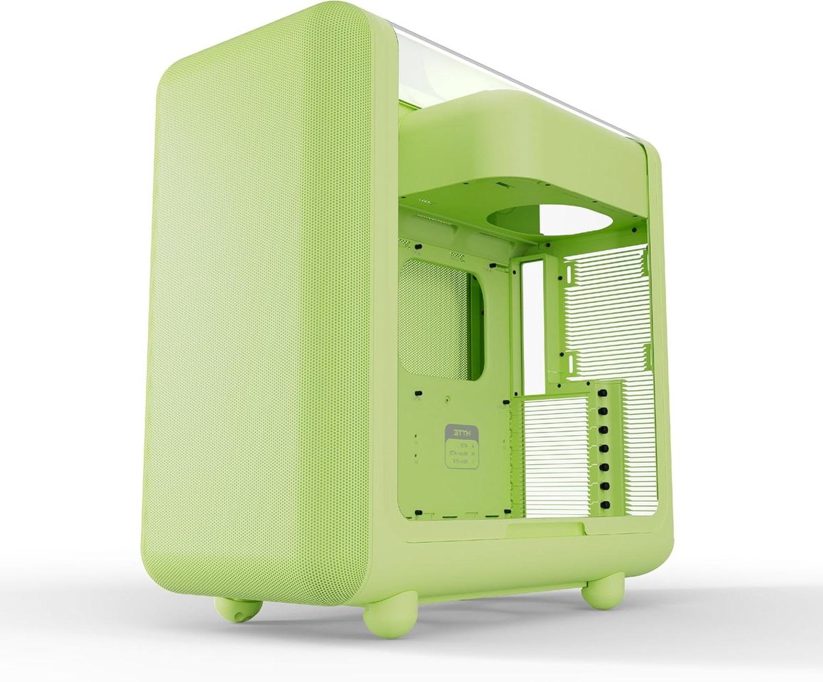 PC Gaming Case - Computer Behuizing - Componenten Koelen - Geluidsdempend Glas - Mid Tower - Groen