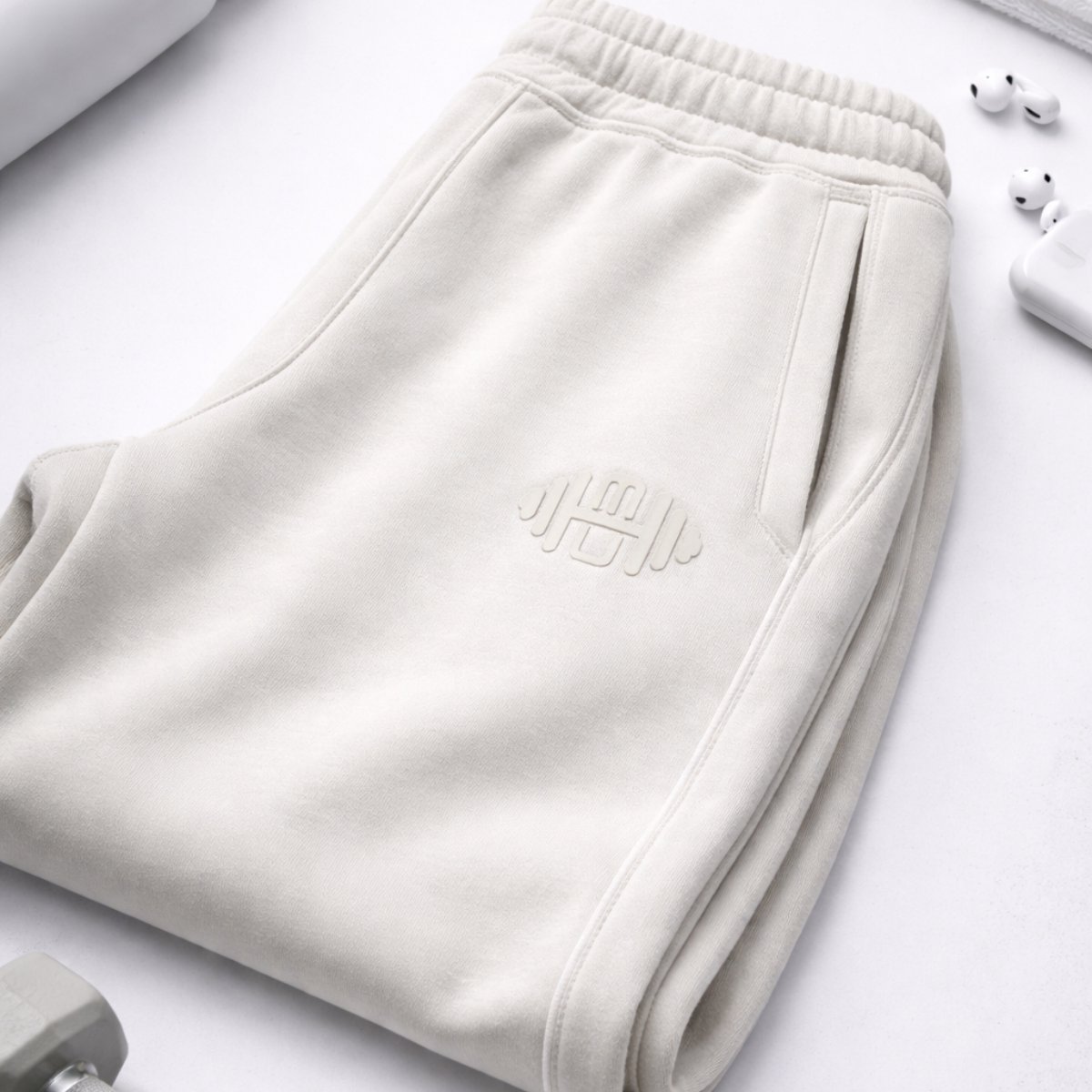 Muscle Up® EliteSoft Straight Pants Dames - Sportbroek & Fitnessbroek - Beige - Maat XL