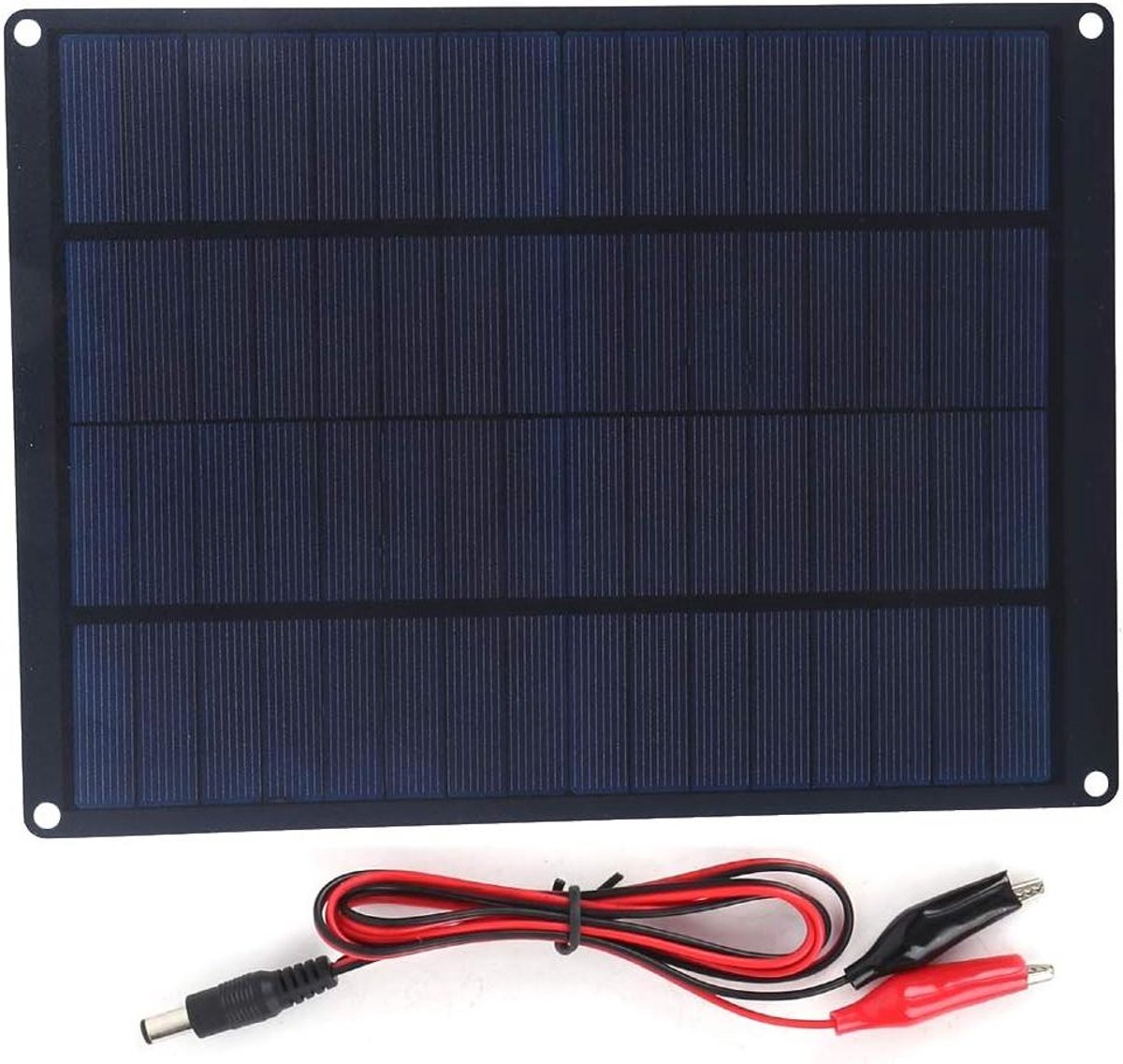 Draagbaar Zonnepaneel - Zonne Charger Kit - Kamperen en Reizen - Monocrystalline Zonnecellen - 10 Watt - Zwart