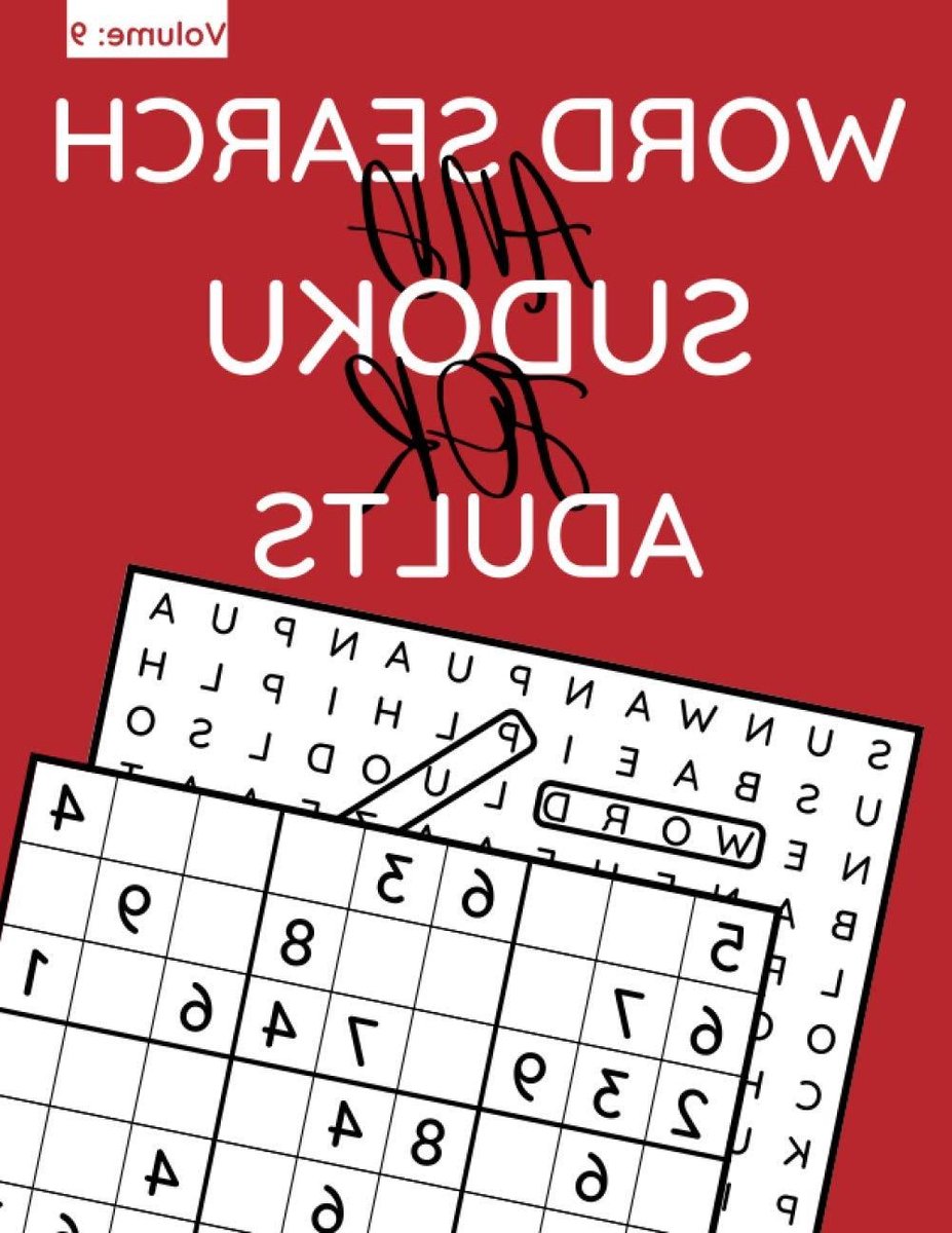 Woordzoeker Sudoku Boek - Puzzelboek Volwassenen - Hersenen Trainen - 100+ Puzzels - 28 x 22 cm - Zwart Wit